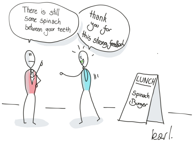 Spinazie tussen de tanden