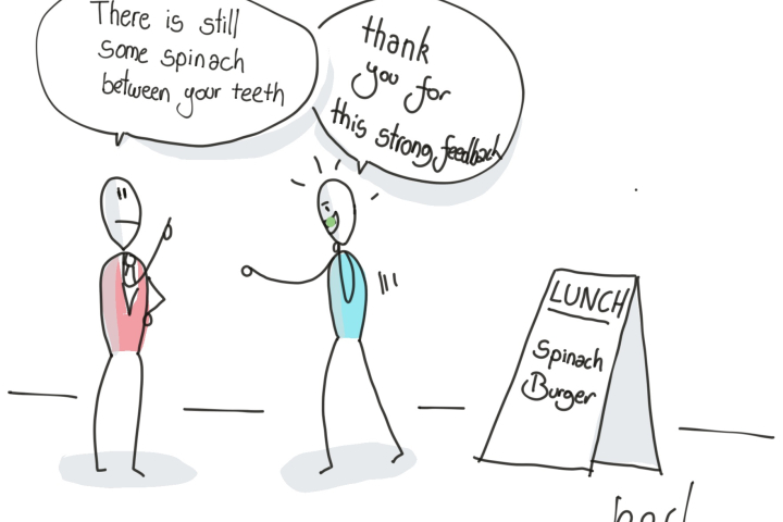 Spinazie tussen de tanden